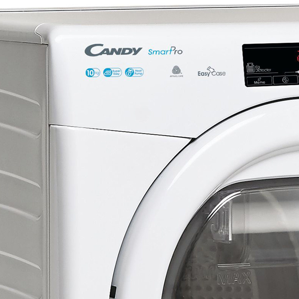Uscator de rufe CANDY CSOE H10A2TE-S, Pompa de caldura, 10 kg, 14 programe, Clasa E, Wi-Fi, alb