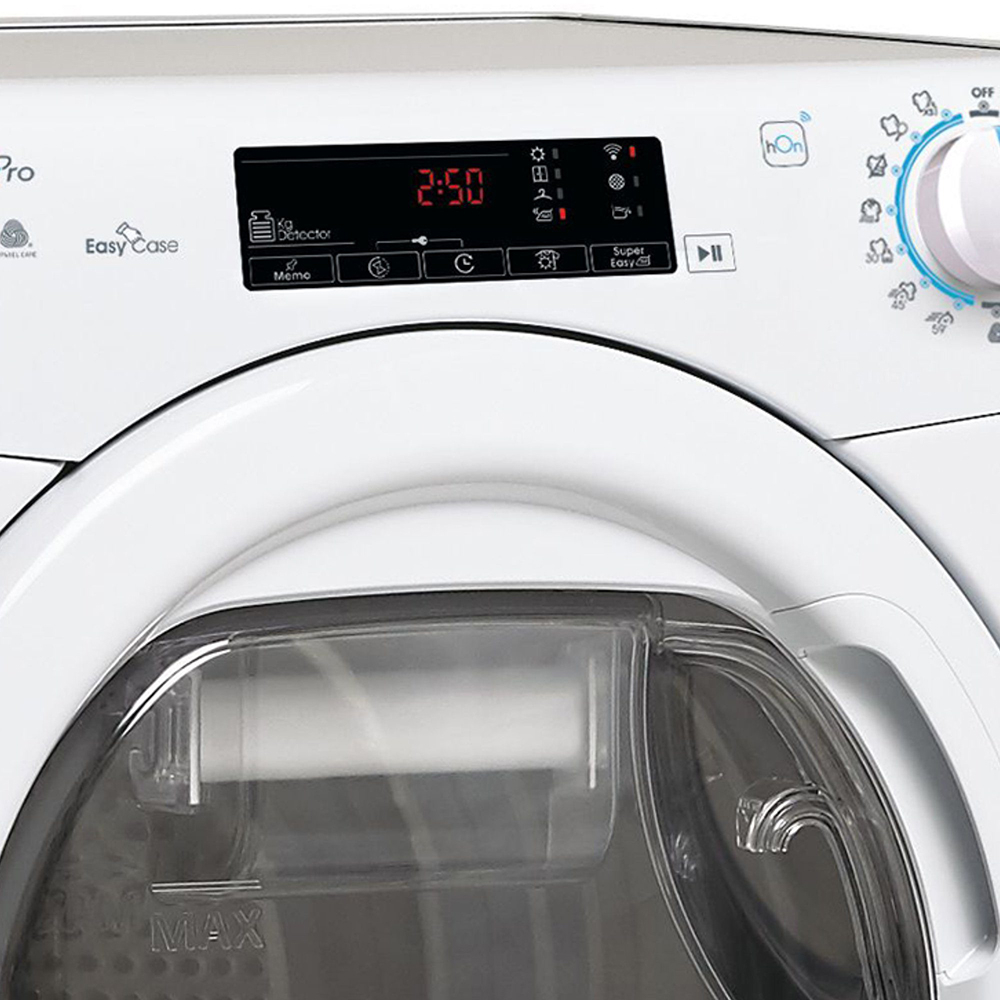 Uscator de rufe CANDY CSOE H10A2TE-S, Pompa de caldura, 10 kg, 14 programe, Clasa E, Wi-Fi, alb