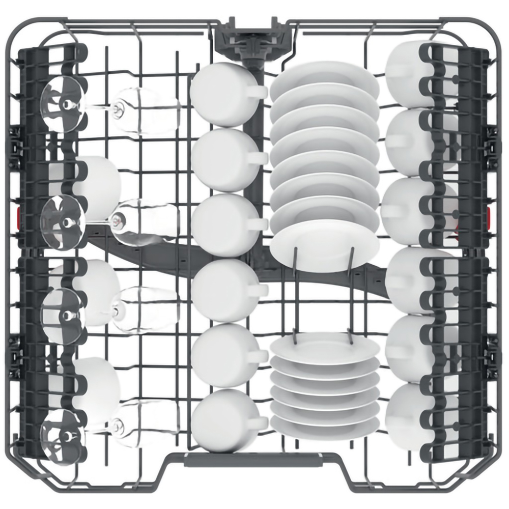 Masina de spalat vase incorporabila WHIRLPOOL WRIC 3C26  P, 14 seturi, 8 programe, 60 cm, Clasa E, panou comanda argintiu