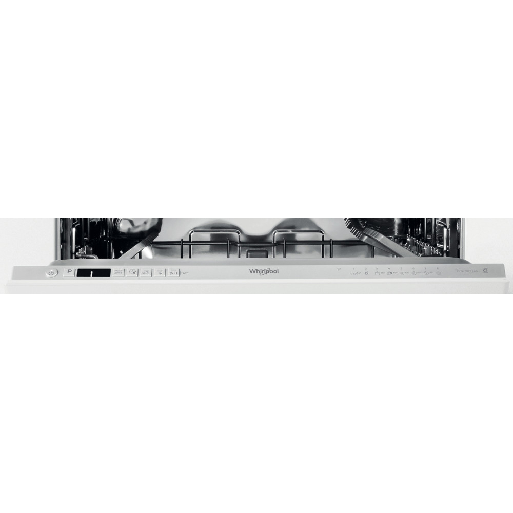 Masina de spalat vase incorporabila WHIRLPOOL WRIC 3C26  P, 14 seturi, 8 programe, 60 cm, Clasa E, panou comanda argintiu