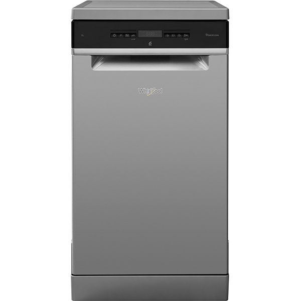 Masina de spalat vase independenta WHIRLPOOL WSFO3T1256PCX, 6th sense, 10 seturi, 8 programe, 45 cm, Clasa E, inox