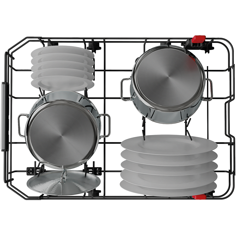 Masina de spalat vase incorporabila WHIRLPOOL WSIO 3O34 PFE X, 10 seturi, 8 programe, 45 cm, Clasa D, panou comanda gri
