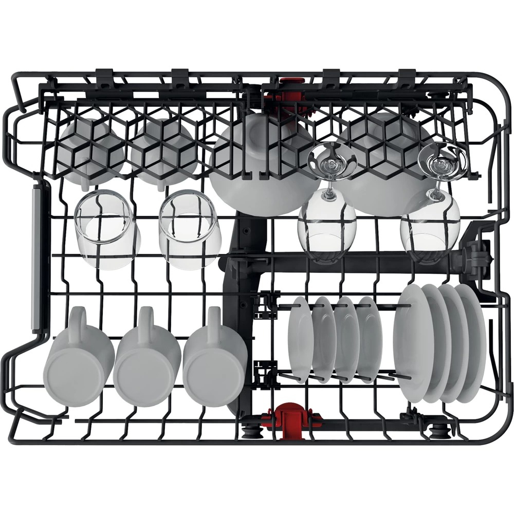 Masina de spalat vase incorporabila WHIRLPOOL WSIO 3O34 PFE X, 10 seturi, 8 programe, 45 cm, Clasa D, panou comanda gri