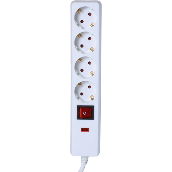 Prelungitor cu protectie HOME NVT 04K/WH, 4 prize, 1.5m