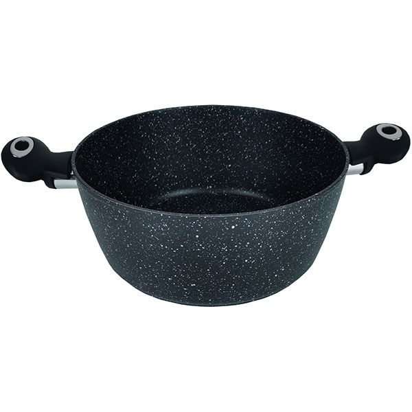 Oala cu capac MYRIA MY4428, 6l, 28cm, aluminiu, negru