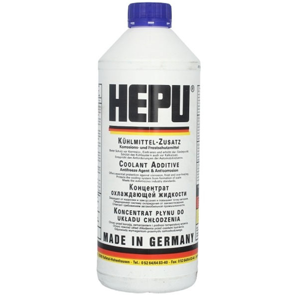 Antigel concentrat HEPU G11, albastru, 1.5L