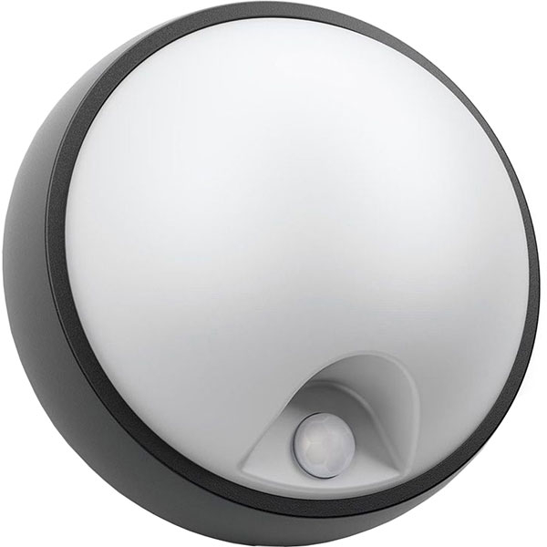Aplica exterior PHILIPS myGarden 8718696125953, 3.5W, 320lm, senzor de miscare, alb-negru