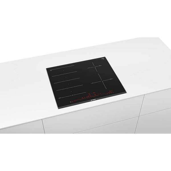 Plita incorporabila BOSCH PXE675DC1E, Inductie, 4 arzatoare, Touch Control, negru
