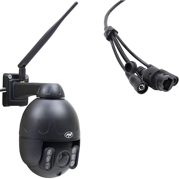 Camera IP Wireless PTZ PNI IP655B, QHD 1920p, IR, Night Vision, Negru