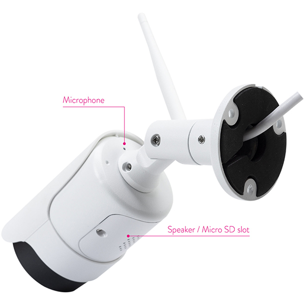 Camera IP Wireless PNI IP52, Full HD 1080p, IR, Night Vision, alb