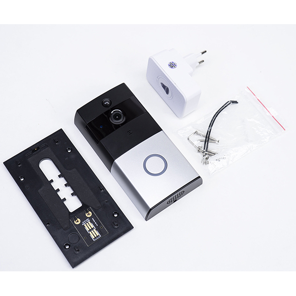 Interfon video Wireless Smart PNI SafeHome PT710B, HD 1080p, Sonerie, alb-negru