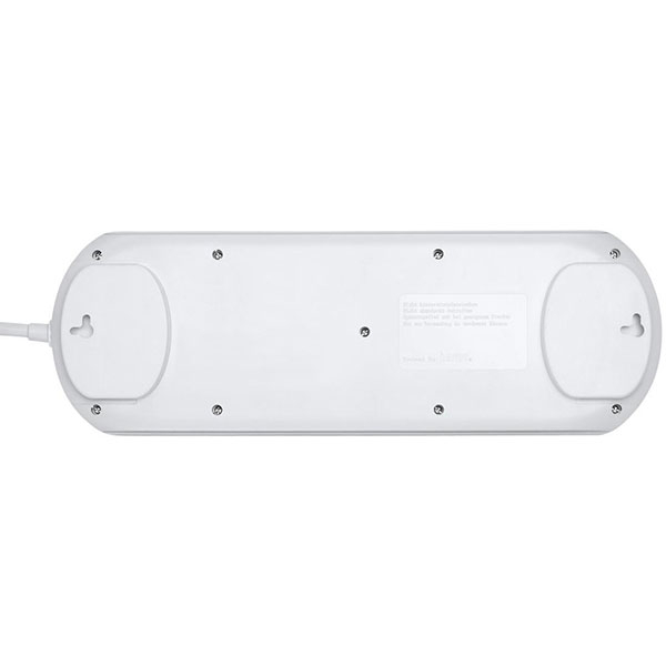 Prelungitor cu protectie HAMA 137233, 10 prize, 2m, alb