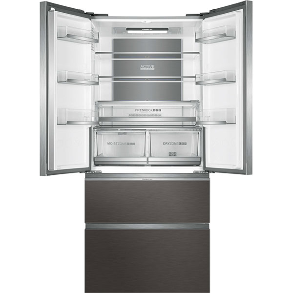 Side By Side HAIER HB18FGSAAA, No Frost, 539 l, H 190 cm, Clasa E, argintiu