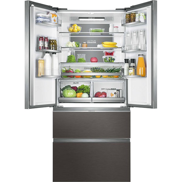 Side By Side HAIER HB18FGSAAA, No Frost, 539 l, H 190 cm, Clasa E, argintiu