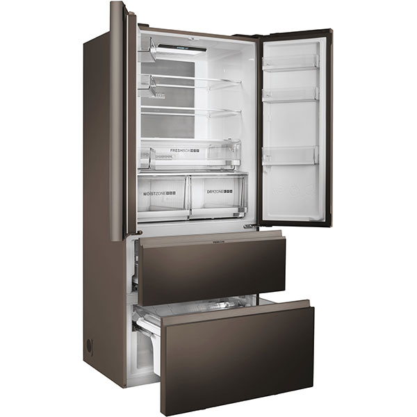 Side By Side HAIER HB18FGSAAA, No Frost, 539 l, H 190 cm, Clasa E, argintiu