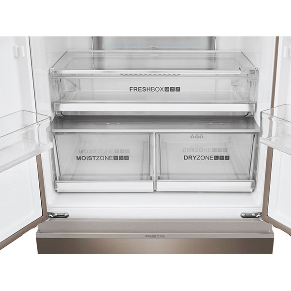 Side By Side HAIER HB18FGSAAA, No Frost, 539 l, H 190 cm, Clasa E, argintiu