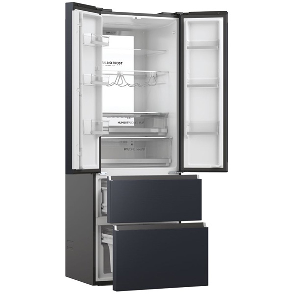 Side by Side HAIER HFW7720ENMB, No Frost, 477 l, H 201 cm, Clasa E, negru