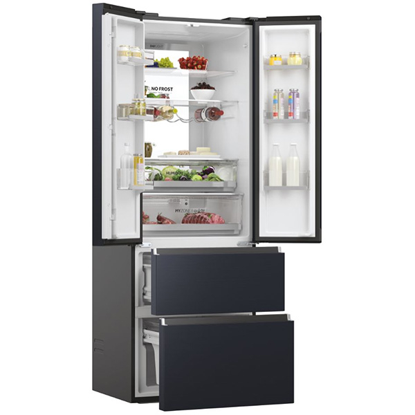 Side by Side HAIER HFW7720ENMB, No Frost, 477 l, H 201 cm, Clasa E, negru