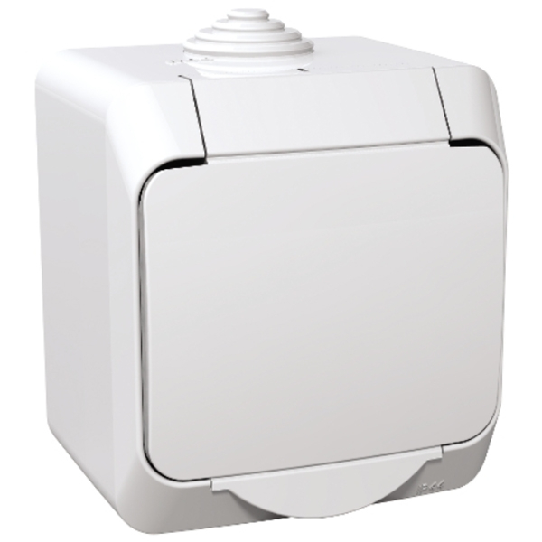 Priza de exterior SCHNEIDER WDE000541, 1 priza, IP44, alb