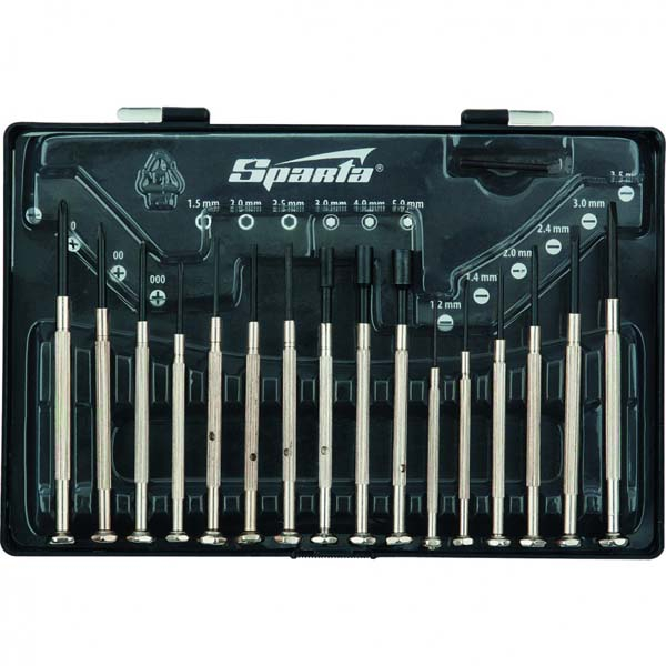 Set surubelnite SPARTA, pentru mecanica fina, 16 piese