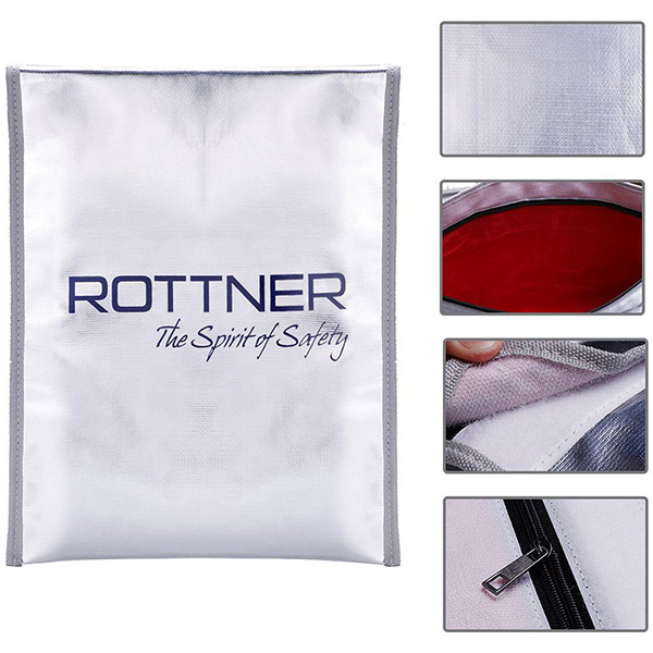 Mapa ignifuga ROTTNER T06216, A4, 340 x 250 x 20 mm, argintiu
