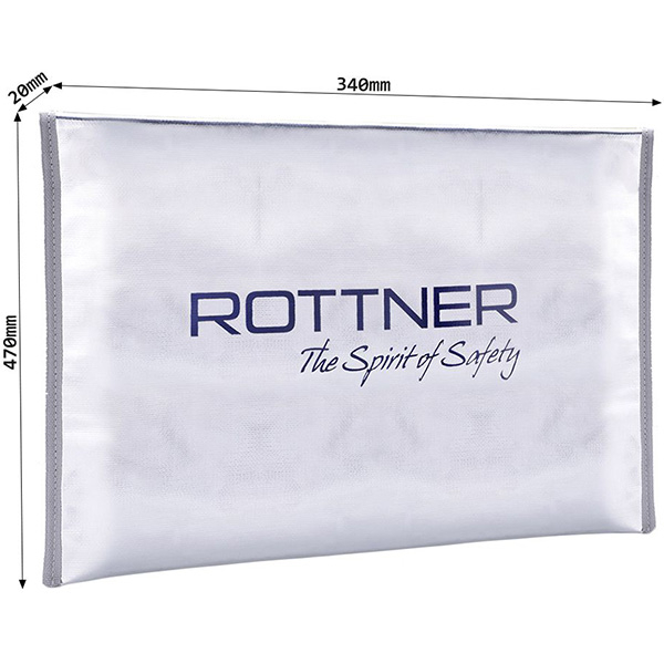 Mapa ignifuga ROTTNER T06217, A3, 470 x 340 x 20 mm, argintiu