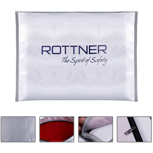 Mapa ignifuga ROTTNER T06217, A3, 470 x 340 x 20 mm, argintiu
