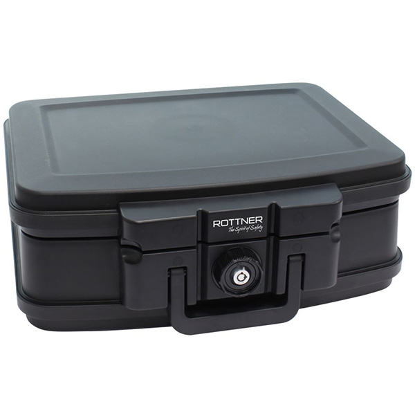 Caseta antifoc ROTTNER Fire Data Box 2, inchidere cheie, 440 x 165 x 370mm, negru