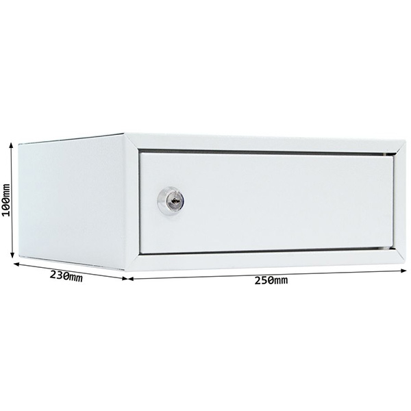 Caseta securitate ROTTNER Home Case 1, Inchidere cheie, 250 x 230 x 100 mm, gri