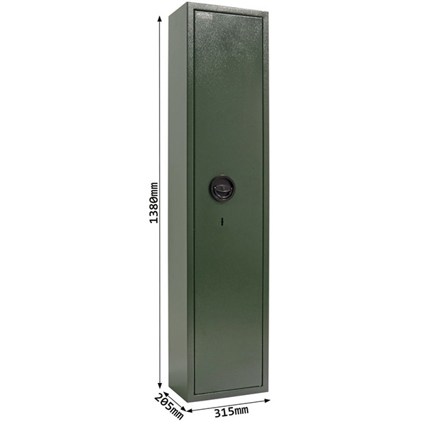 Seif arme/munitie Rottner Colorado 3, inchidere cheie, 312 x 1227 x 180mm, verde