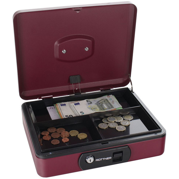 Caseta bani ROTTNER Pro Box Two T06408, Inchidere cheie, 300 x 90 x 240mm, bordo