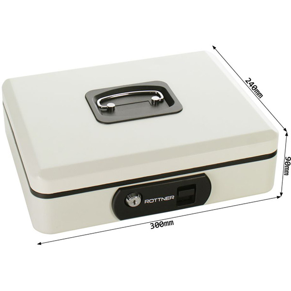 Caseta bani ROTTNER Pro Box Two T06409, Inchidere cheie, 300 x 90 x 240mm, alb