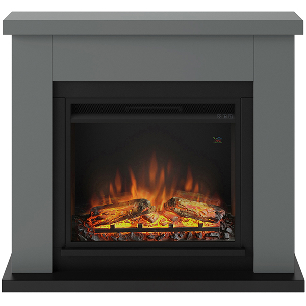 Semineu electric TAGU Frode Solid Grey, 1500W, Focar 3D, Telecomanda, gri