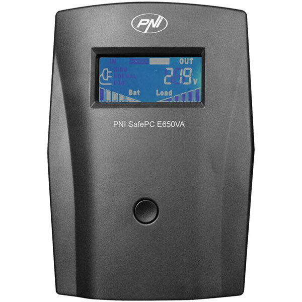 Unitate UPS PNI SafePC E650VA, 650VA, LCD, Schuko