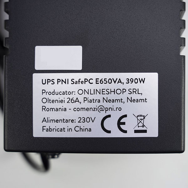 Unitate UPS PNI SafePC E650VA, 650VA, LCD, Schuko