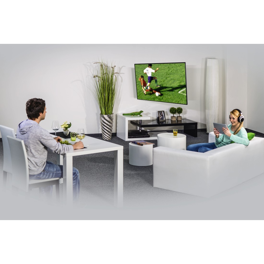 Suport TV perete HAMA 118105, reglabil, 32-65", 35kg, negru