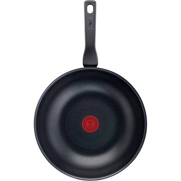 Tigaie Wok TEFAL XL Force C3851953, 28cm, aluminiu, Thermo Signal, negru