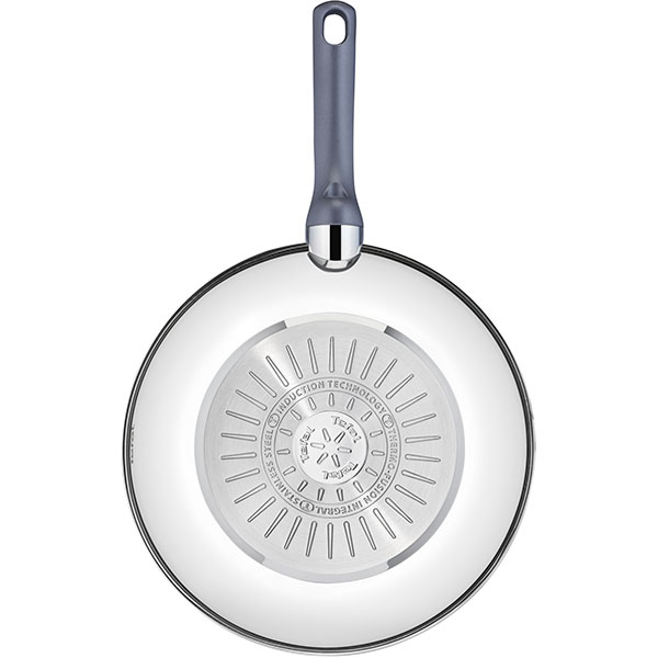 Tigaie Wok TEFAL Daily Cook G7309955, 28cm, otel, argintiu