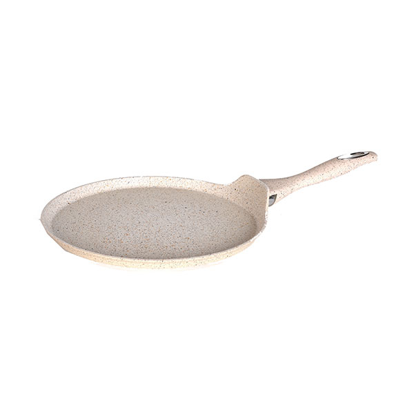 Tigaie marmorata pentru clatite MYRIA MY4411, 28cm, aliaj de aluminiu, crem