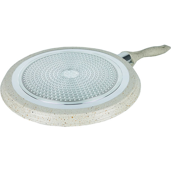 Tigaie marmorata pentru clatite MYRIA MY4411, 28cm, aliaj de aluminiu, crem