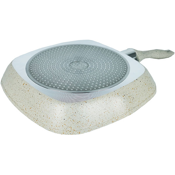 Tigaie Grill MYRIA MY4413, 28X28cm, aliaj aluminiu, crem