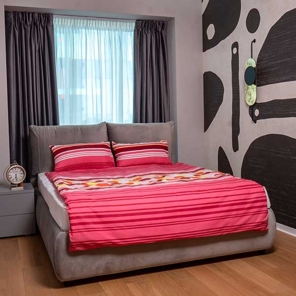 Lenjerie de pat Bubbles, 2 persoane, 100% bumbac, 200 x 220 cm, 3 piese