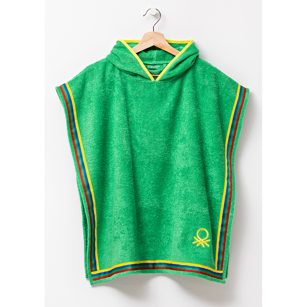 Halat de baie BENETTON BE-0818-GR, copii, bumbac, 2-4 ani, verde