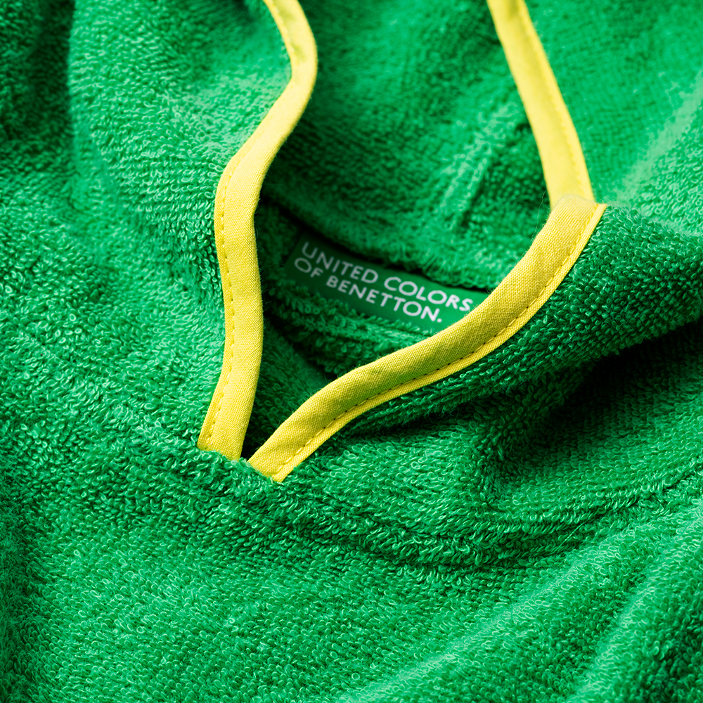 Halat de baie BENETTON BE-0818-GR, copii, bumbac, 2-4 ani, verde