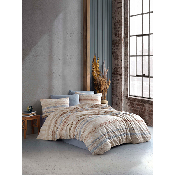 Lenjerie de pat Crochet, 1 persoana, 100% bumbac, 160 x 220, 2 piese