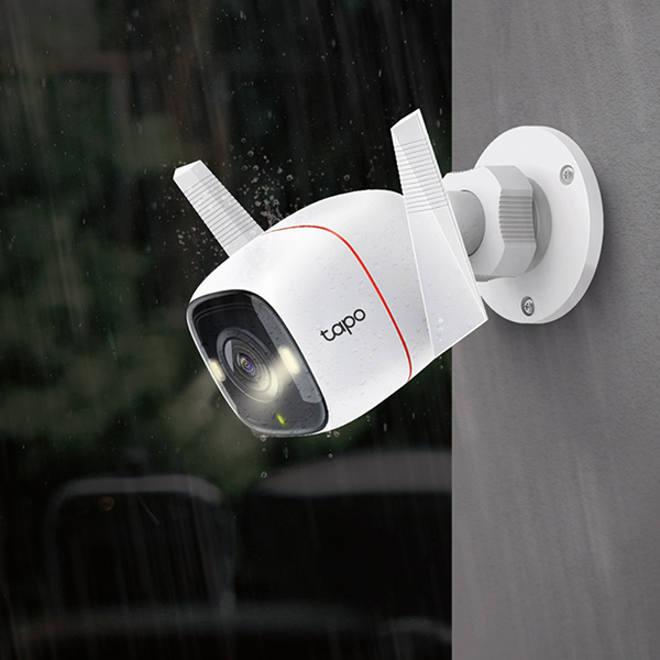 Camera IP Wireless exterior TP-LINK Tapo C320WS, 4MP, QHD 1440p, IR, Night Vision, Alb