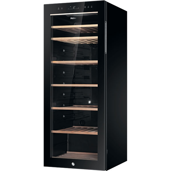 Racitor de vinuri HAIER HWS84GA, 84 sticle, H 127 cm, Clasa G, negru