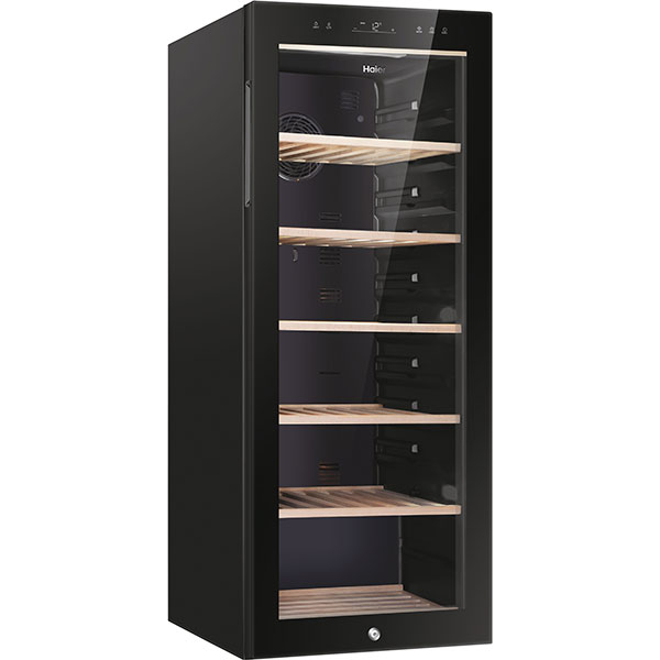 Racitor de vinuri HAIER HWS84GA, 84 sticle, H 127 cm, Clasa G, negru