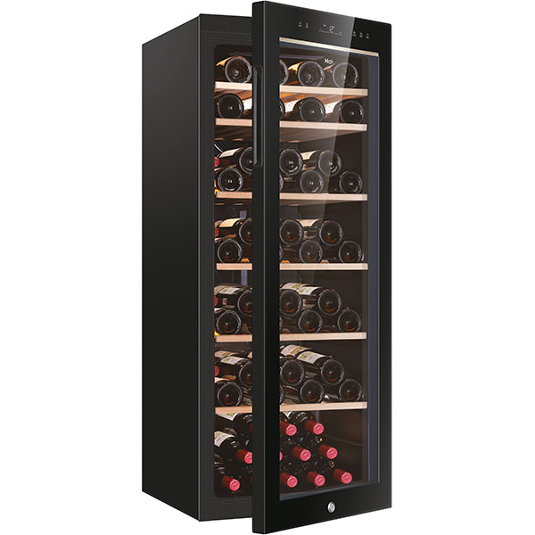 Racitor de vinuri HAIER HWS84GA, 84 sticle, H 127 cm, Clasa G, negru