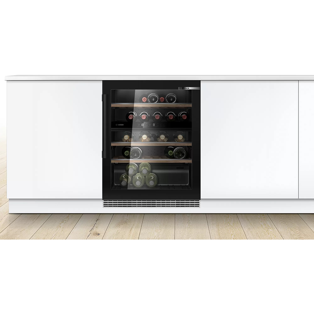 Racitor de vinuri incorporabil BOSCH KUW21AHG0, 44 sticle, H 82 cm, Clasa G